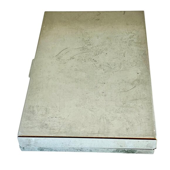 Pocket Calculator and Business Card Holder Shiny Metal Case Woman Glitter NEW - Picture 10 of 13